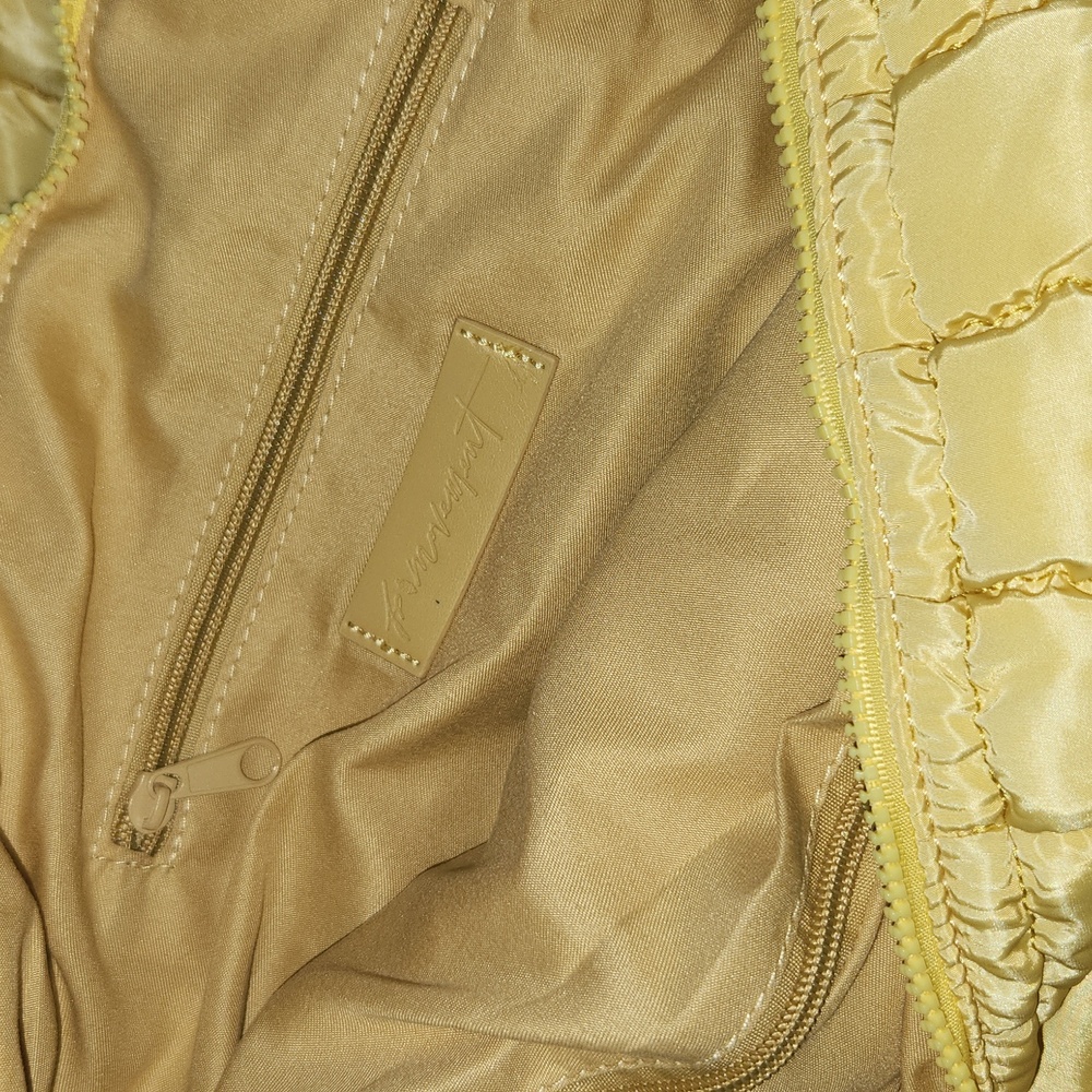 FP Movement Dandelion Yellow Quilted Carryall Tote Shoulder Bag Free People Gold - Picture 15 of 16